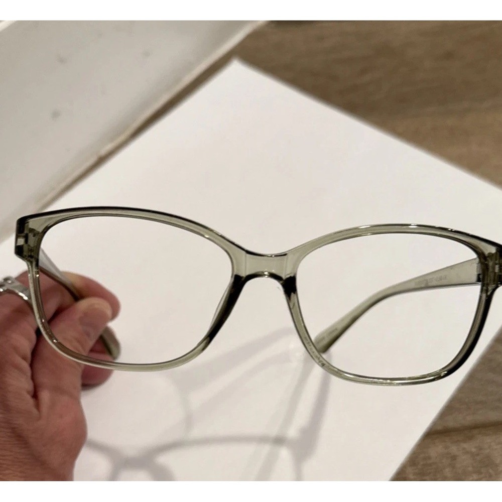 Adrienne Vittadini Eyeglass Frames ONLY Olive Green Acetate Women 52-19-140